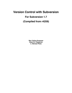 Version Control with Subversion - Distributed Control of Robotic