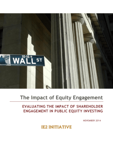 The Impact of Equity Engagement