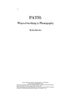 PATH: Ways-of-working in Photography