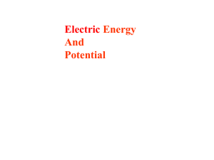 Electric Energy And Potential