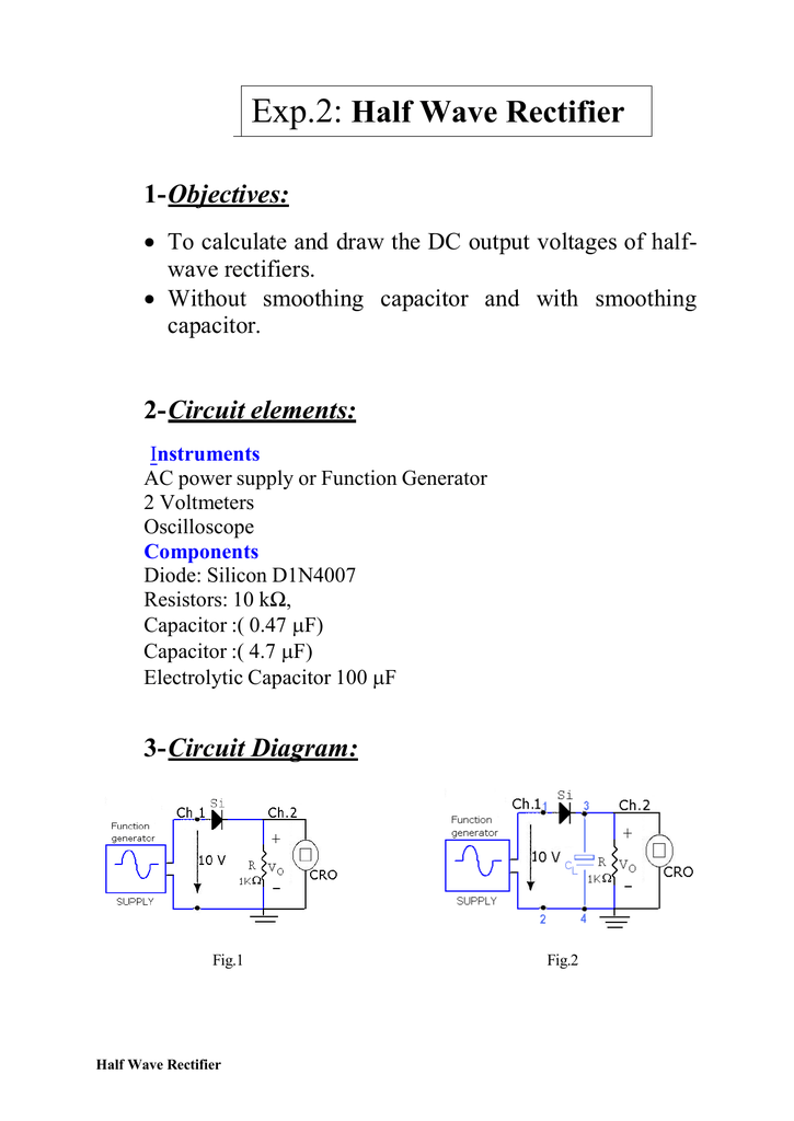 Half Wave Rectifier Without Filter Circuit Diagram Circuit Diagram