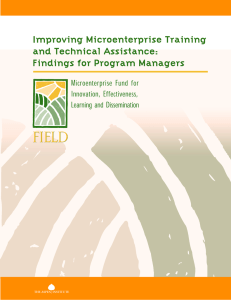 Improving Microenterprise Training and Technical Assistance