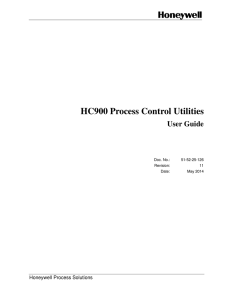 HC900 Process Control Utilities - Industrial Automation and Control