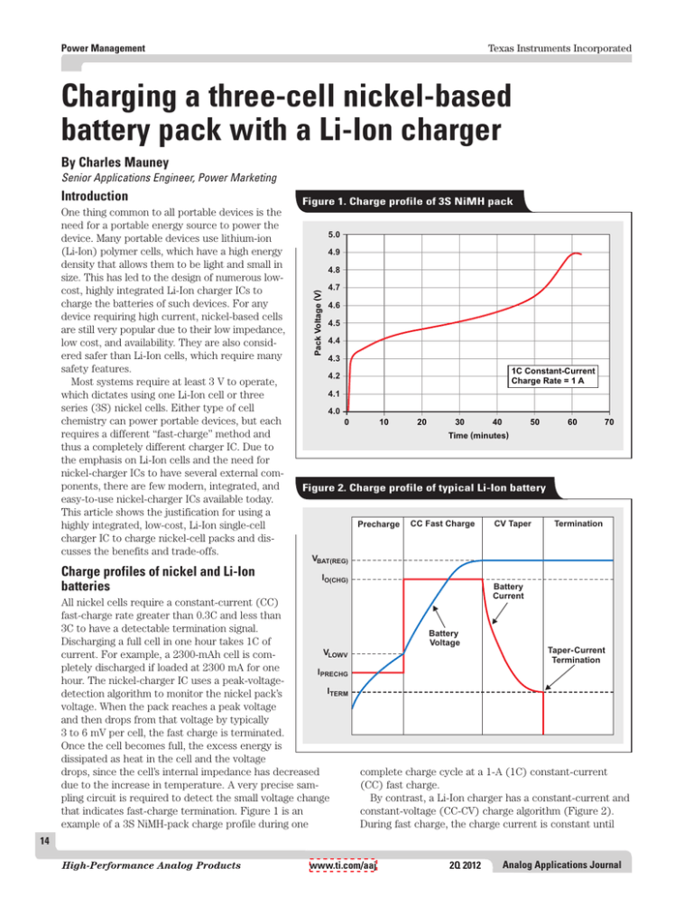 Charging a threecell nickelbased battery pack