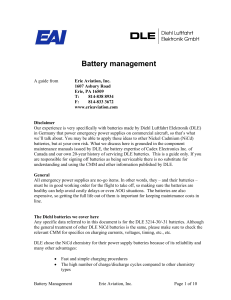 Battery management - Erie Aviation, Inc.