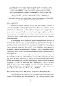 1 MEASUREMENT OF MICROWAVE RADIATION FROM ROTATING