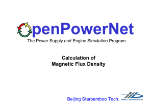 penPowerNet Calculation of magnetic flux density