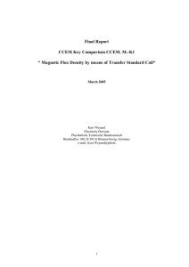 Final Report CCEM Key Comparison CCEM. M.