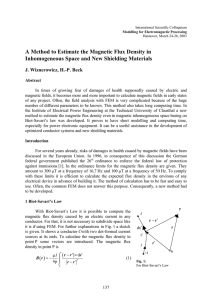 A Method to Estimate the Magnetic Flux Density in Inhomogeneous