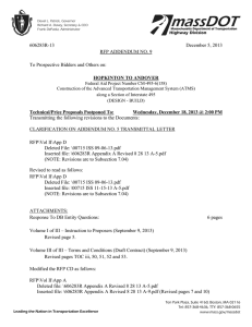 606283R-13 December 5, 2013 RFP ADDENDUM NO. 9 To