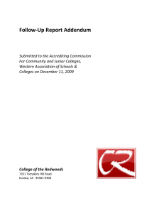 Accreditation Addendum Report (December 11, 2009)