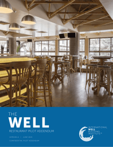 restaurant pilot addendum - International WELL Building Institute