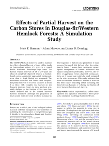 Effects of Partial Harvest on the Carbon Stores in Douglas