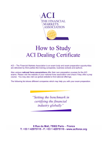 ACI Dealing Certificate How To Study Guide