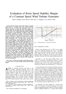 Evaluation of rotor speed stability
