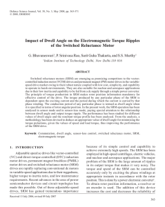 Impact of Dwell Angle on the Electromagnetic Torque Ripples of the