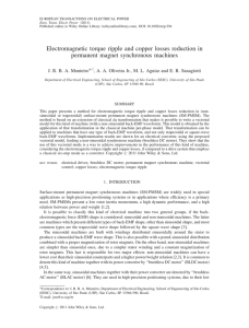 Electromagnetic torque ripple and copper losses reduction in