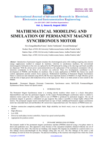 Mathematical Modeling And Simulation Of Permanent