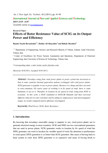 Effects of Rotor Resistance Value of SCIG on its Output Power and