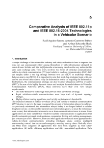 Comparative Analysis of IEEE 802.11p and IEEE 802.16