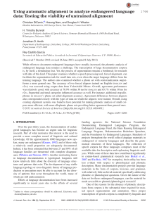 Using automatic alignment to analyze endangered language data