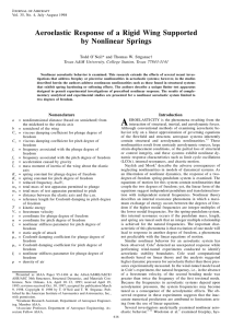 Aeroelastic Response of a Rigid Wing Supported by