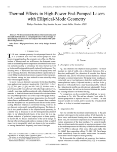 "Thermal Effects in High Power End-Pumped Lasers with Elliptical