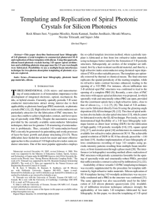 Templating and Replication of Spiral Photonic Crystals for Silicon