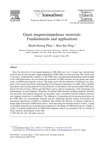 Giant magnetoimpedance materials