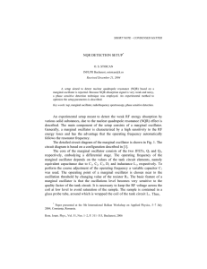 NQR DETECTION SETUP* An experimental setup meant to detect