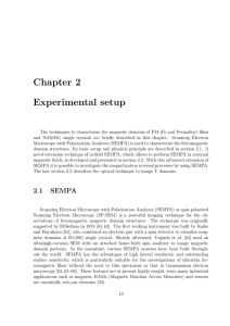 Chapter 2 Experimental setup