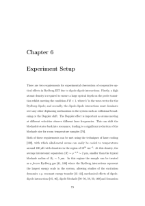 Chapter 6 Experiment Setup - Atomic and Molecular Physics