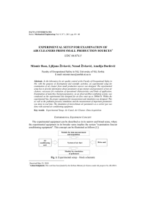 EXPERIMENTAL SETUP FOR EXAMINATION