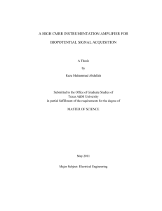 A High CMRR Instrumentation Amplifier for Biopotential