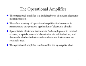 The Operational Amplifier