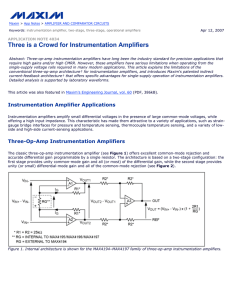 Three is a Crowd for Instrumentation Amplifiers