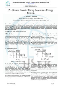 Z – Source Inverter Using Renewable Energy System