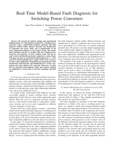 Real-time model-based fault diagnosis for switching power converters