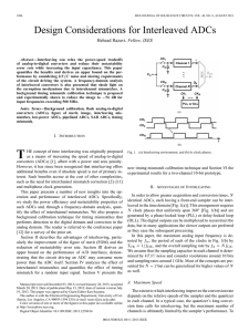 Design Considerations for Interleaved ADCs - Engineering