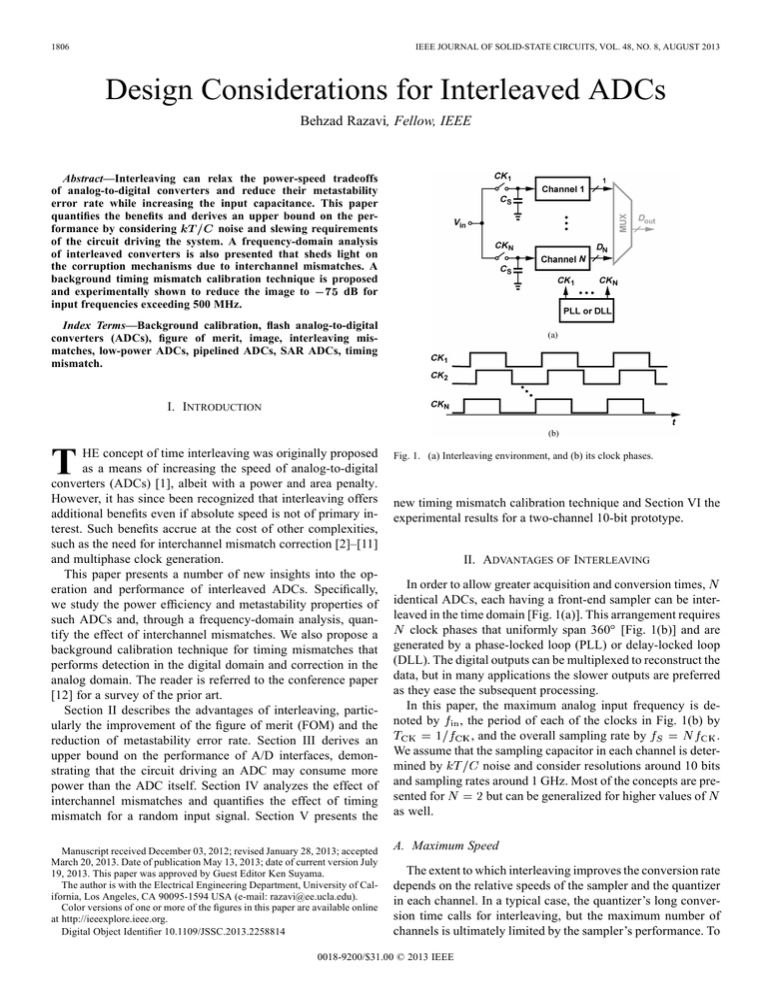 Design Considerations For Interleaved ADCs - Engineering