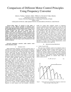 Comparison of Different Motor Control Principles Using Frequency