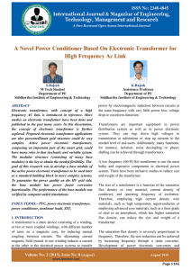 A Novel Power Conditioner Based On Electronic