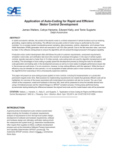 Application of Auto-Coding for Rapid and Efficient Motor