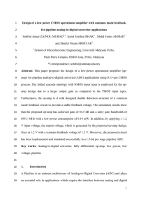1 Design of a low power CMOS operational amplifier with common