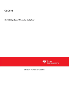 CLC533 High Speed 4:1 Analog Multiplexer