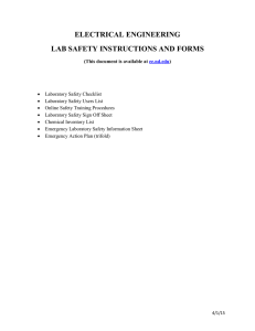 Lab Safety Packet - Department of Electrical Engineering