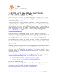 Electronics Recyclers - Center for Environmental Health
