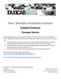 Phase 1: Broad Public and Stakeholder Consultation