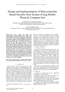 Design and Implementation of Microcontroller Based Security Door