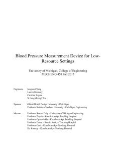 Blood Pressure Measurement Device for Low